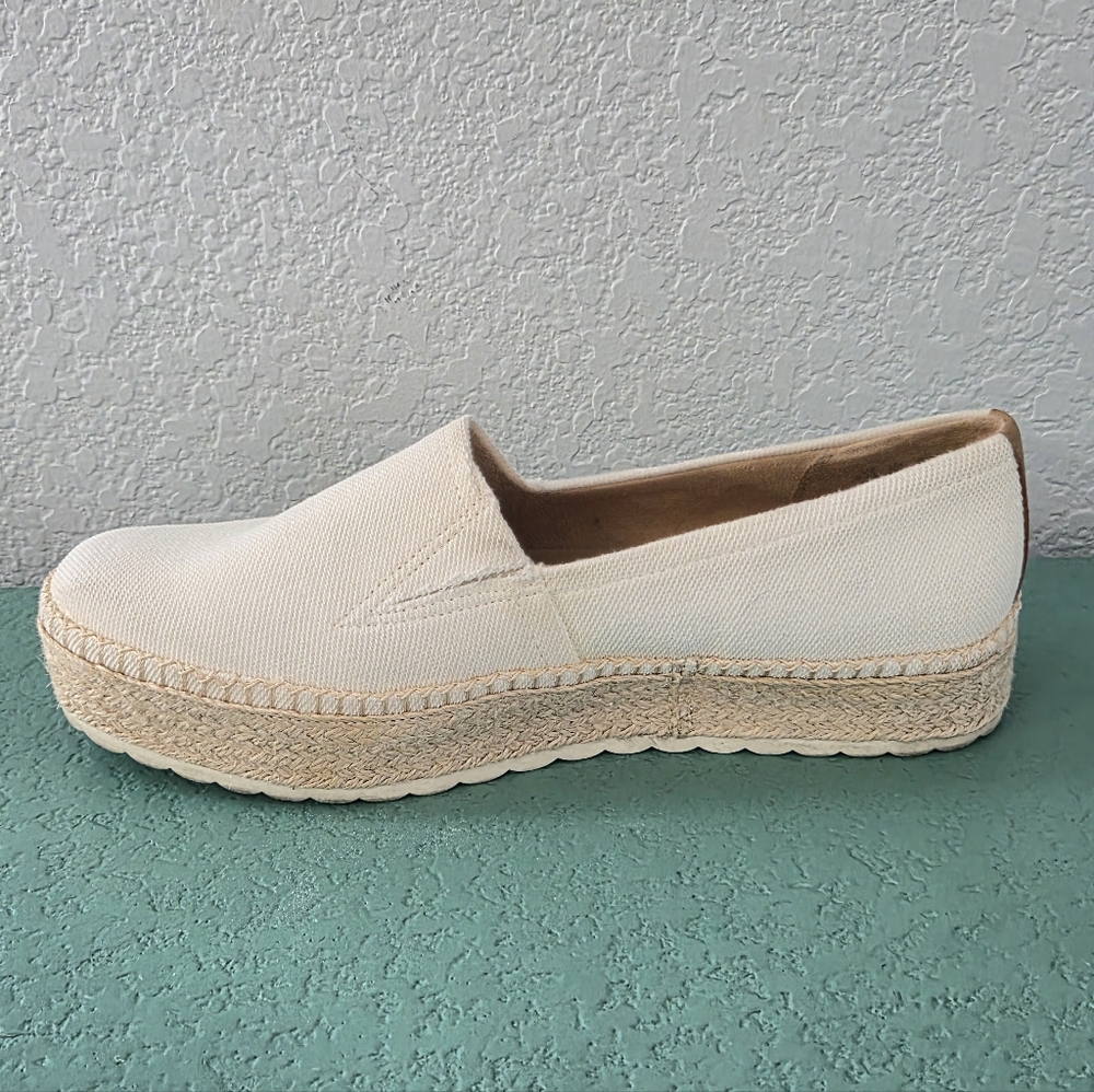 Dr. Scholl’s Sunray Espadrille Platform Slip On Sneakers Cream Women’s 8.5 - Picture 9 of 12